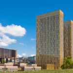 The two towers of the European Court of Justice on Kirchberg in Luxembourg