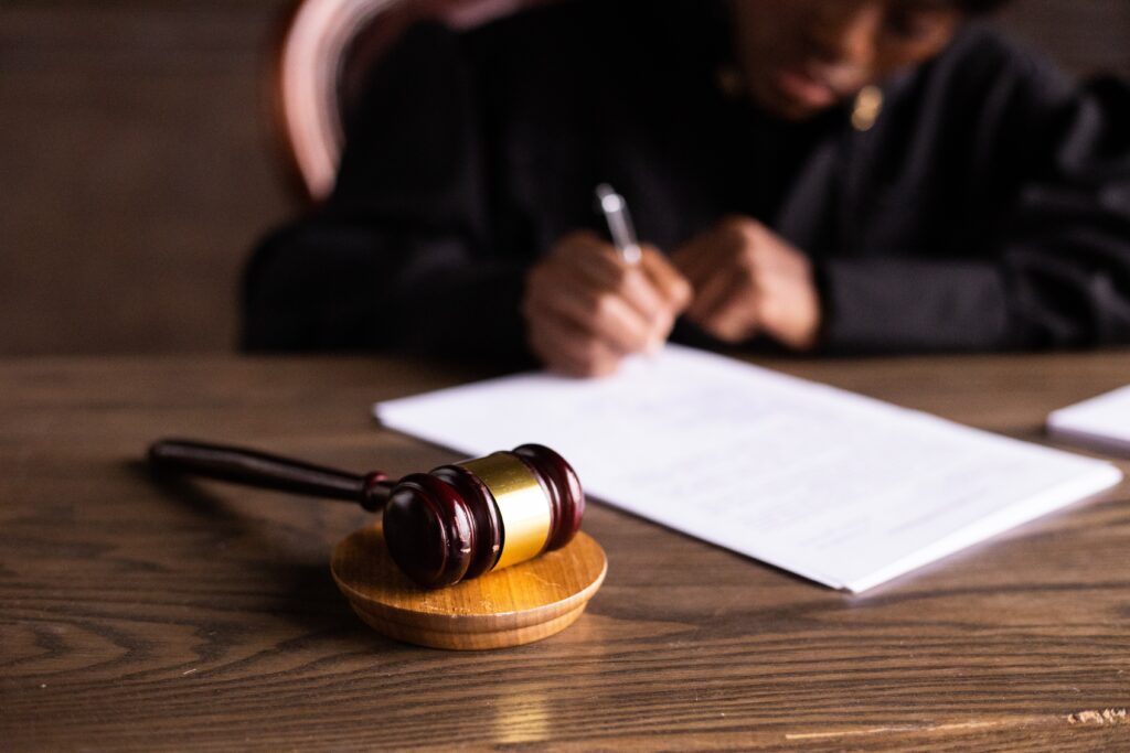 documents signed law hammer paper
